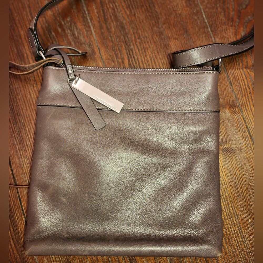 🔥 Vince Camuto Slate Grey Leather CrossBody Bag - Picture 2 of 10